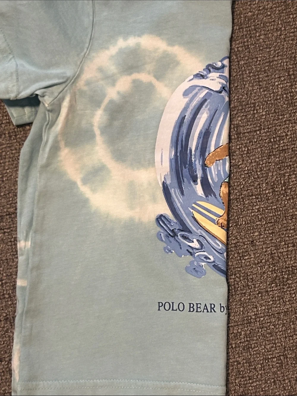 Ralph Lauren Light Aqua Tie-Dye Polo Surf Tee high demand 50% OFF SEND OFFERS